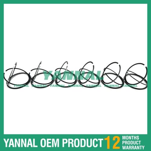 Juego de 6 anillos de pist¨®n de 0,5mm y 4,5MM para piezas de motor Mitsubishi S6S (se ajusta a un motor)