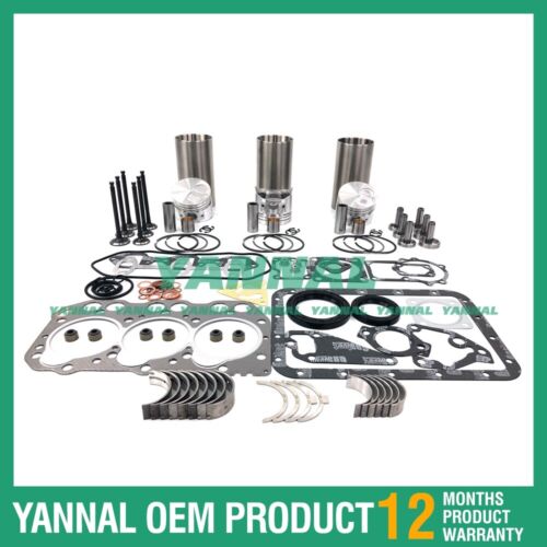 طقم إعادة بناء الإصلاح الشامل حلقة المكبس مجموعة حشية الرأس الكاملة تحمل لـ Yanmar 3TNE72