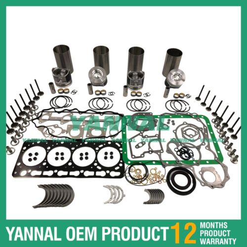 Overhaul Rebuild Kit Piston Ring Full Head Gasket Set Bearin For Kubota V3300
