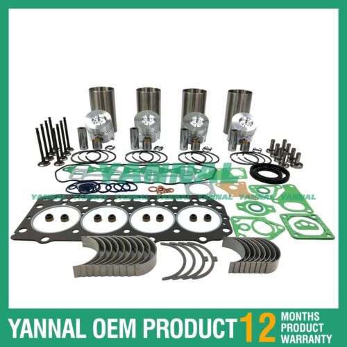 إصلاح إعادة بناء عدة المكبس الدائري كامل مجموعة حشية الرأس تحمل ل Yanmar 4D84-2