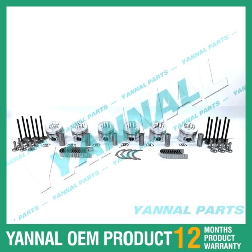 6x For Isuzu Piston Kit With Ring Engine Bearings Valve Train 200B Engine Parts