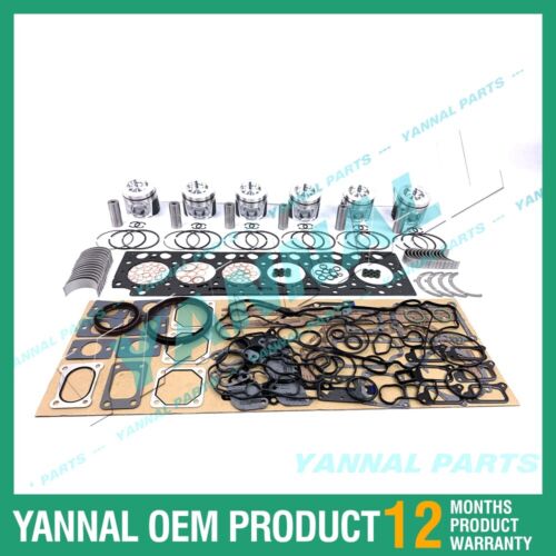 6x For Volvo Piston Kit With Full Gasket Bearing Set D6E Engine Spare Parts