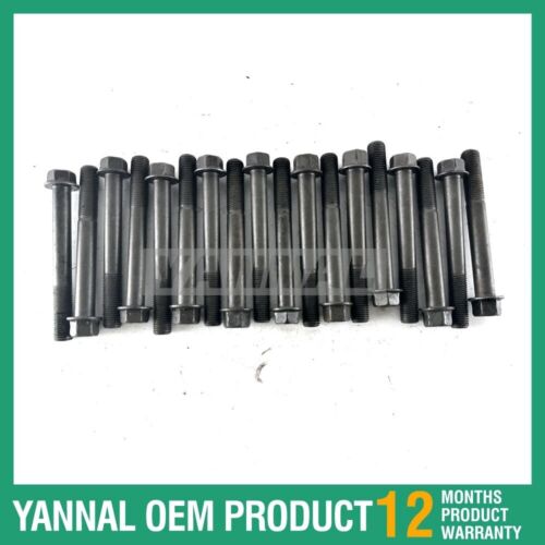 18 PCS Cylinder Head Bolt 1901303450 For Kubota V2003 Engine Parts