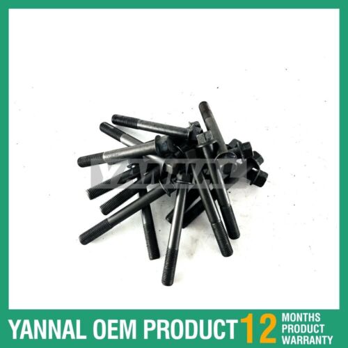 18 PCS Cylinder Head Bolt 1C01003450 For Kubota V3600 Engine Parts