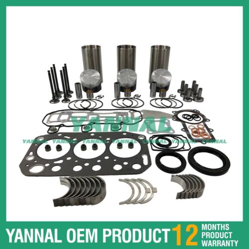 طقم إعادة بناء الإصلاح لـ Yanmar 3TNV70 مكبس حلقة مجموعة حشية الرأس بالكامل