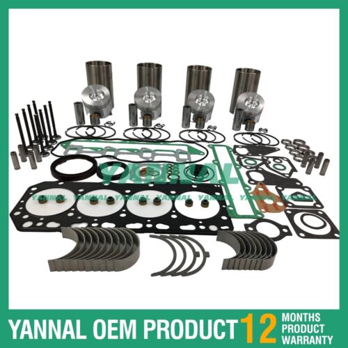 طقم إعادة البناء الشامل مع مجموعة الحشية المحملة لـ Yanmar 4TNE88