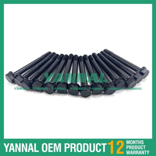 14 PCS Head Bolt Set 31A01-21100 For Mitsubishi S3L2 Diesel Engine