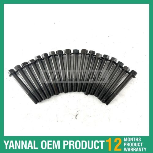 18 PCS Cylinder Head Bolt 1C01003450 For Kubota V3300 Engine Parts