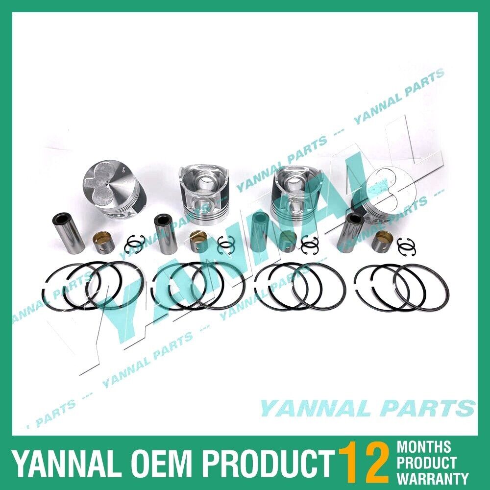 Nuevo Shibaura N844 N844L Pist¨®n y anillos STD (4 piezas)