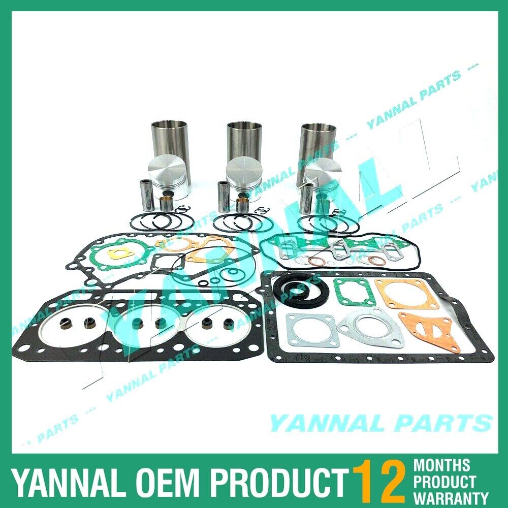 New Yanmar 3D84-1 Overhaul Kit With Cylinder Liner Full Gasket Set