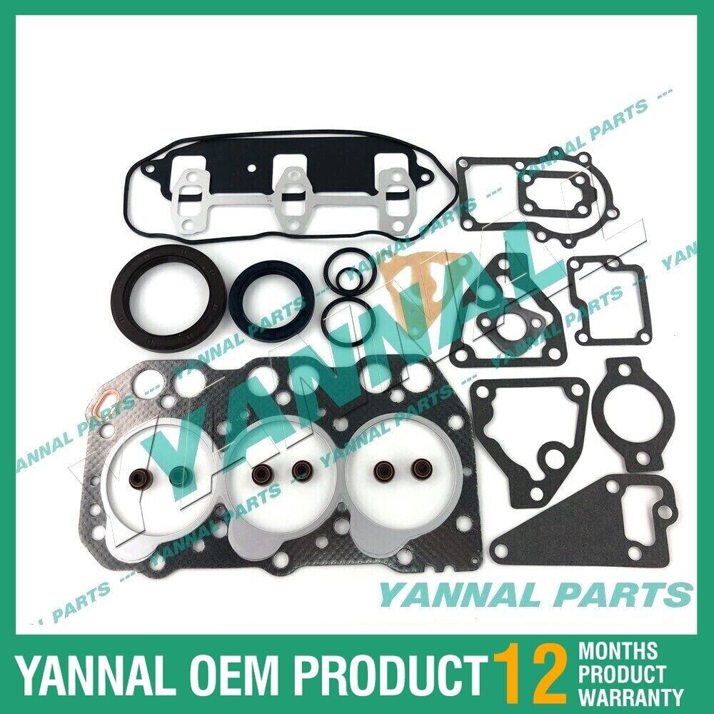 New Yanmar 3TNA72 Rebuild Overhaul Kit With Cylinder Liner Gasket Set STD