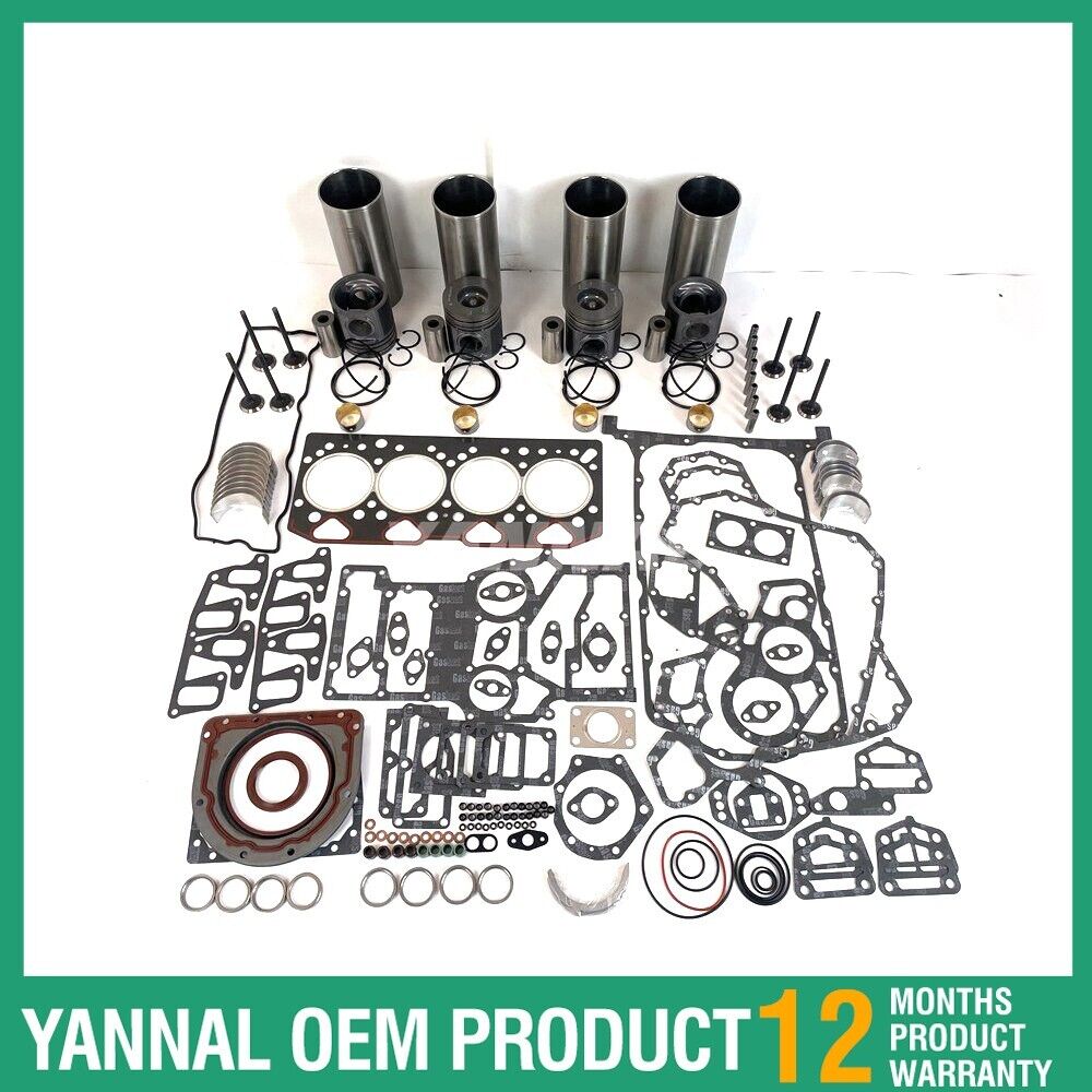 Rebuild Overhaul Kit With Gasket Set Bearing & Valve Train For Perkins 1004-40T