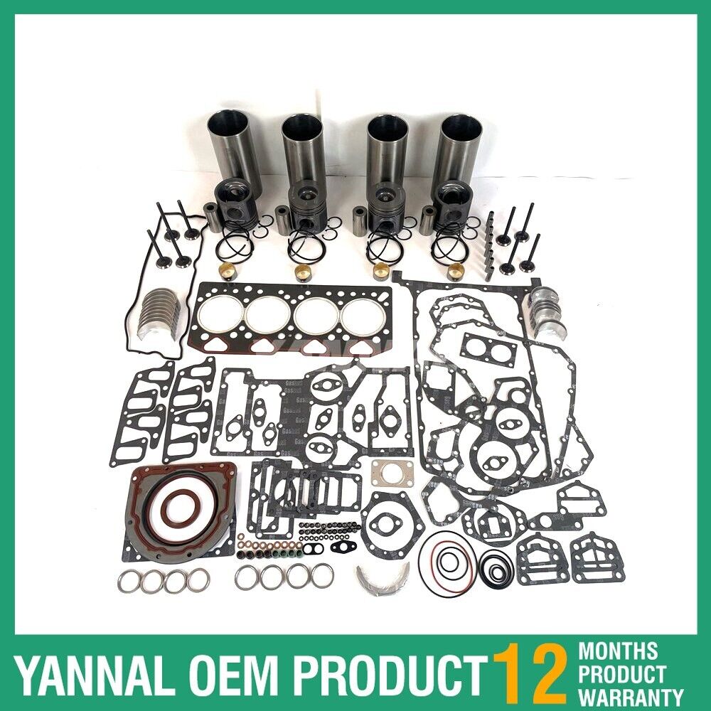 Rebuild Overhaul Kit With Gasket Set Bearing & Valve Train For Perkins 1004-40T