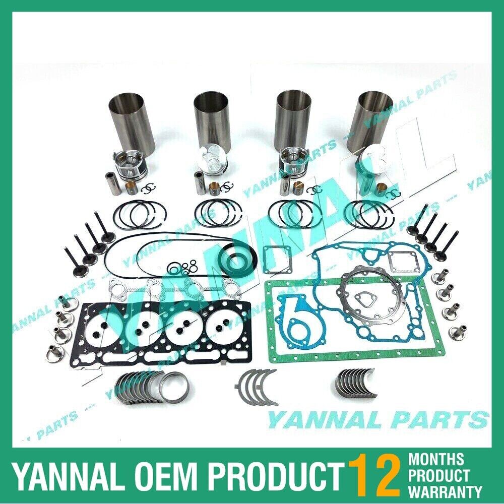 Overhaul Engine Rebuild Kit V1505 V1505D V1505T Full Gasket Piston For Kubota