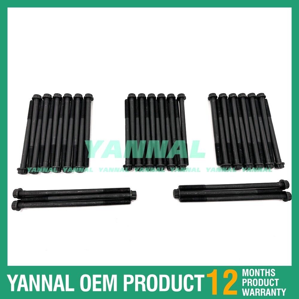 6D22/6D24 Cylinder Head Bolt For Isuzu Excavator Engine Spare Parts