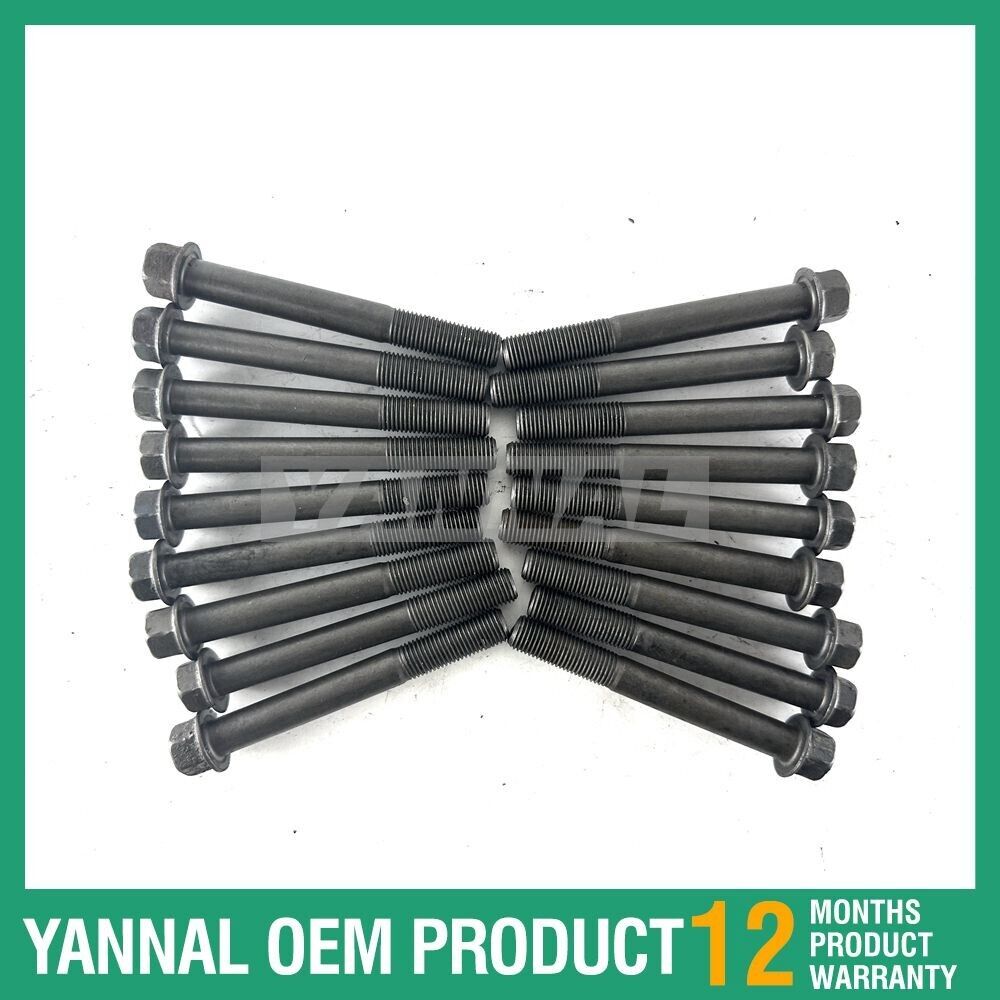 18 PCS Cylinder Head Bolt 1627103450 For Kubota V1205 Engine Parts