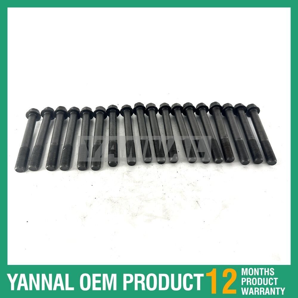 V1702-IDI 18 PCS Cylinder Head Bolts For Kubota Engine Part