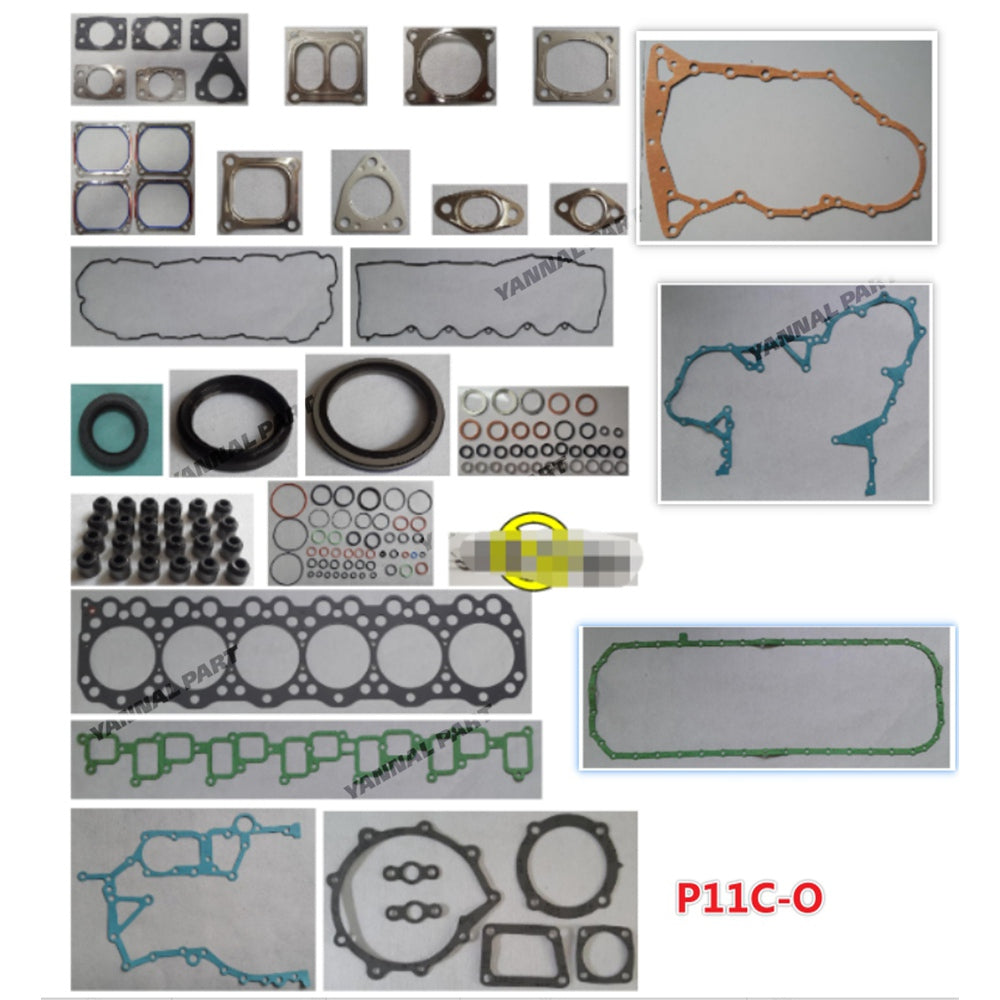 1 Set Overhaul Gasket Kit Old Type Fit For Hino P11C Engine