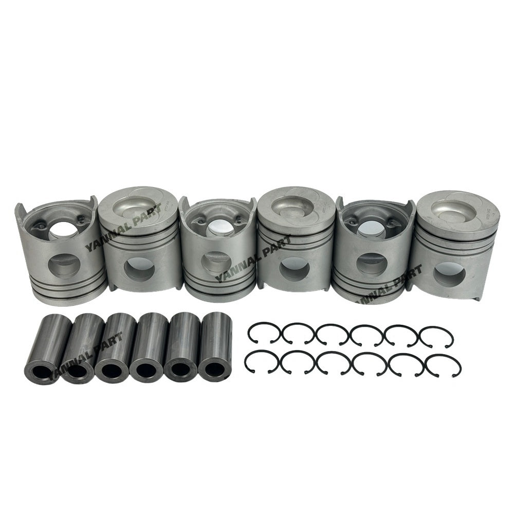 6 PCS Piston Kit 23411-83005 Fit For Mitsubishi 6D22 Engine