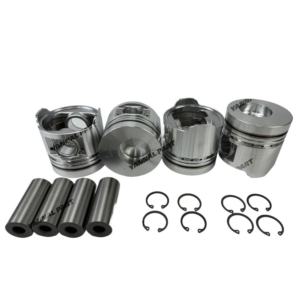 4 PCS Piston Kit Fit For Mitsubishi S4F Engine