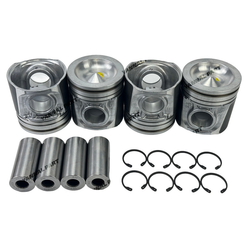 4 PCS Piston Kit 3135M151 60878-65 2721332I Fit For Perkins 1104D-E44TA Engine