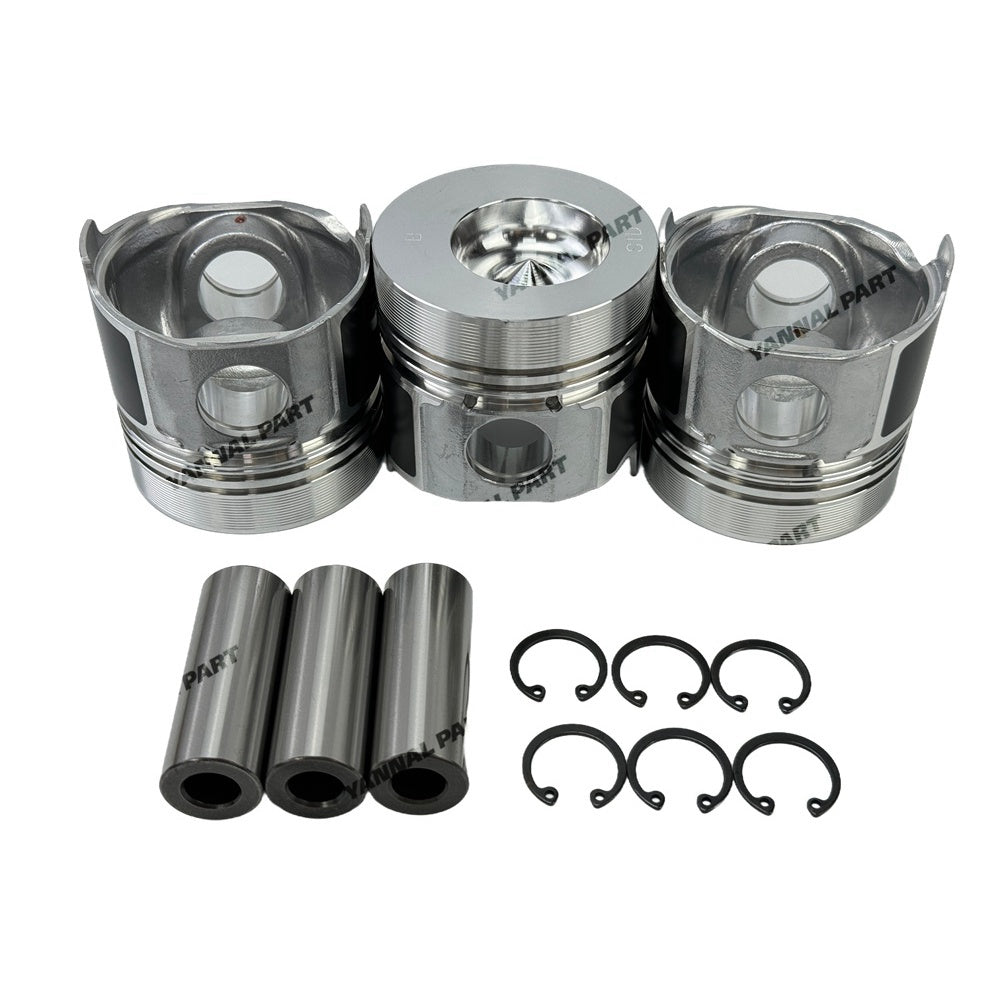 3 PCS Piston Kit Fit For Yanmar 3T75HA Engine