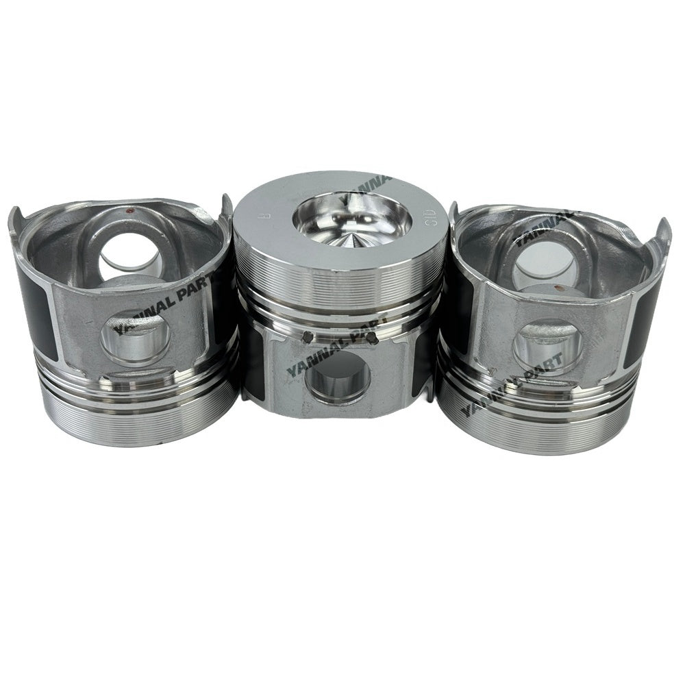 3 PCS Piston Kit Fit For Yanmar 3T75HA Engine