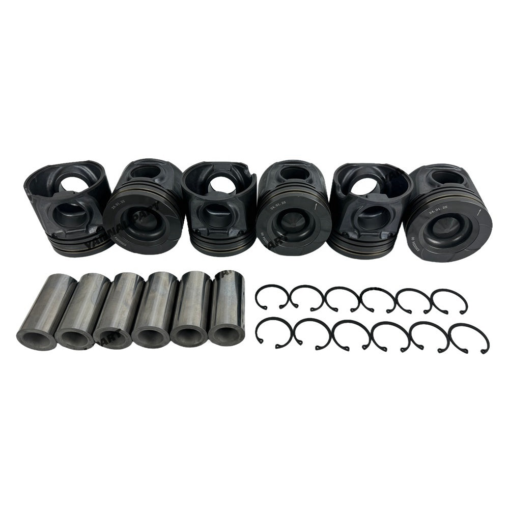 6 PCS Piston Kit 5302254 Fit For Cummins 6L Engine