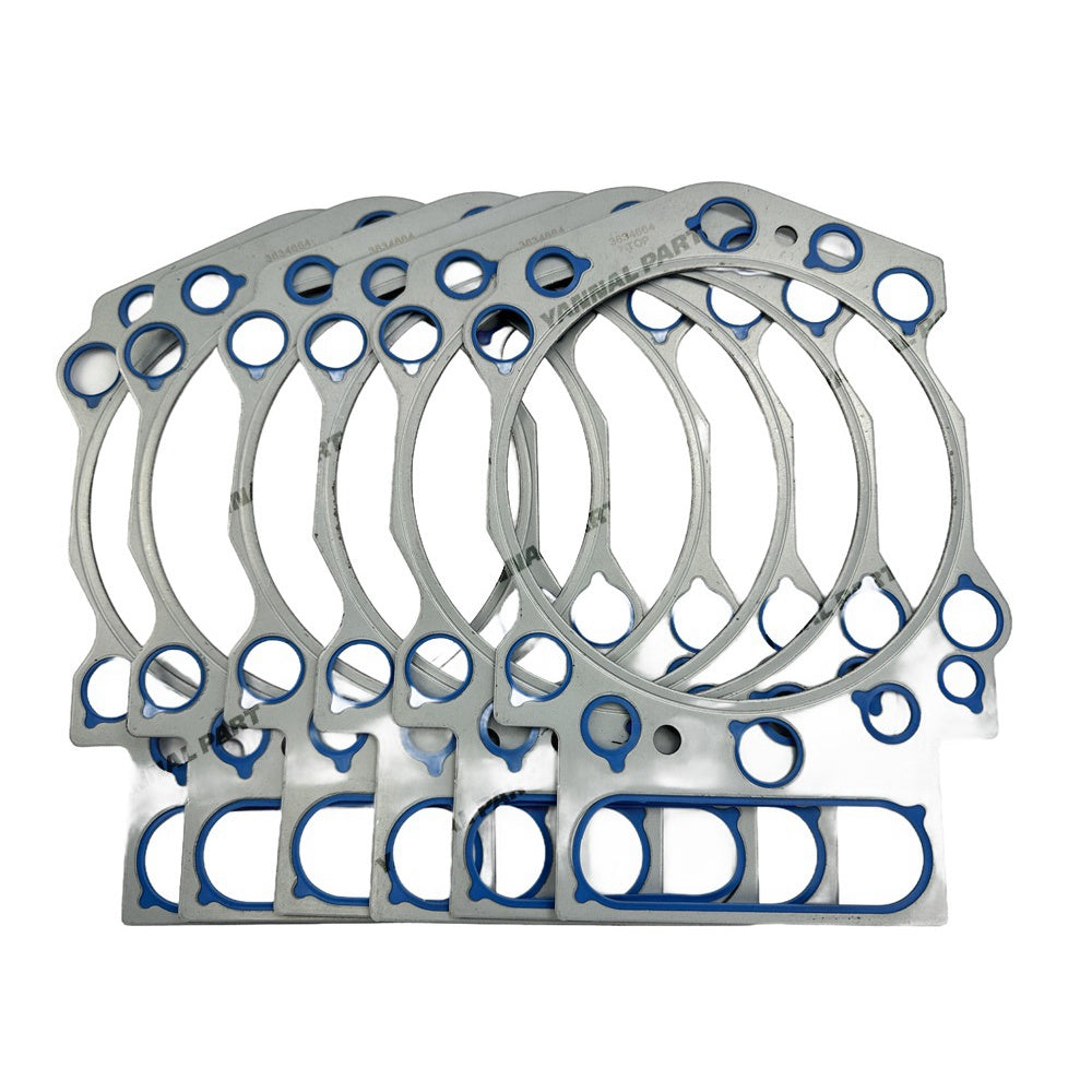 6 PCS Cylinder Head Gasket 3634664 Fit For Cummins KTA19 Engine