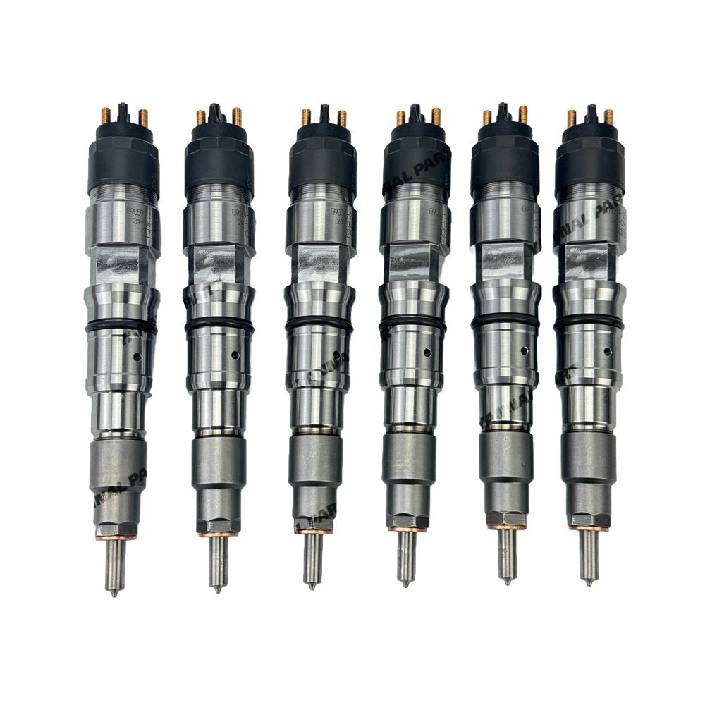 6 PCS Fuel Injector 400903-00104 0445120376 Fit For Doosan DL06 Engine