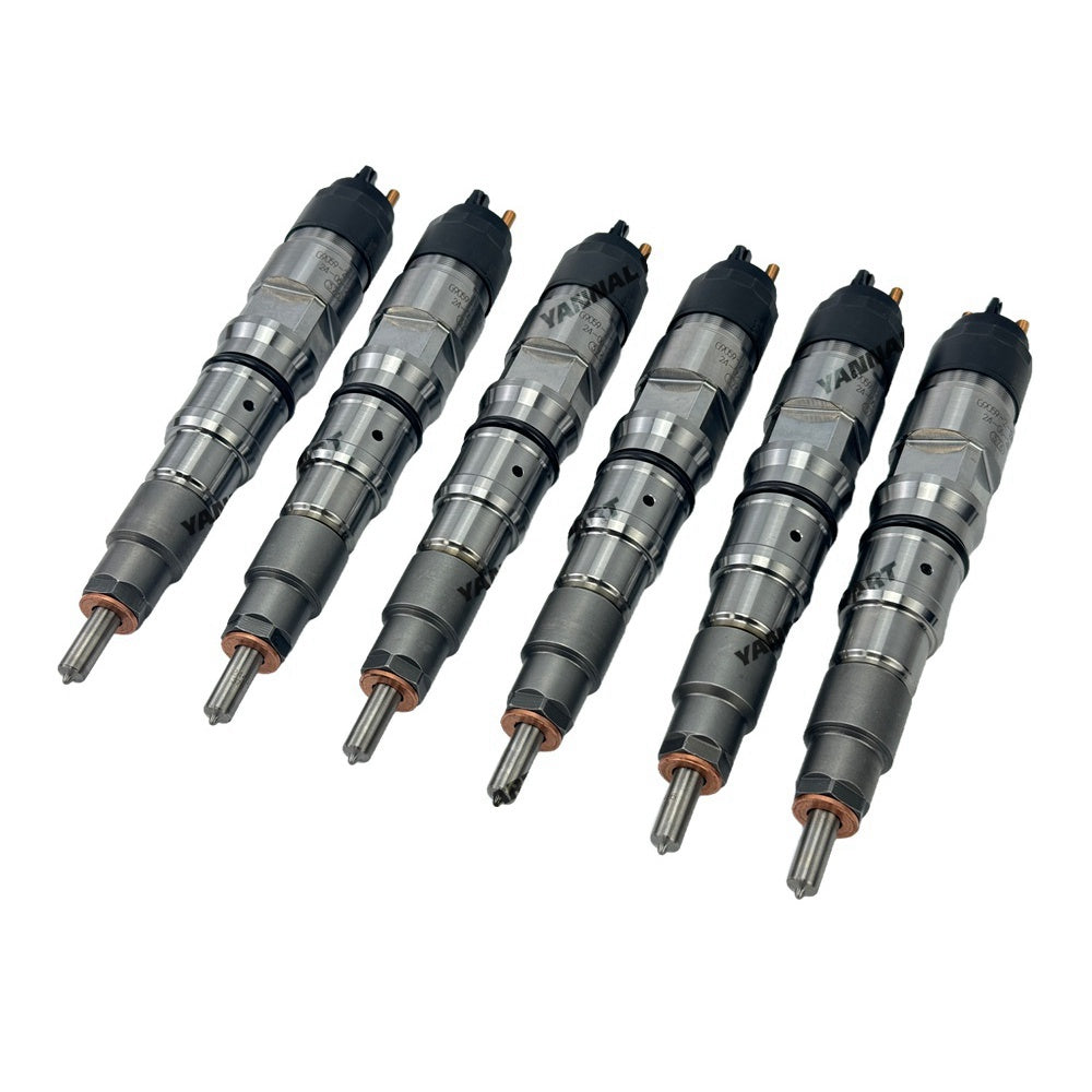 6 PCS Fuel Injector 400903-00104 0445120376 Fit For Doosan DL06 Engine