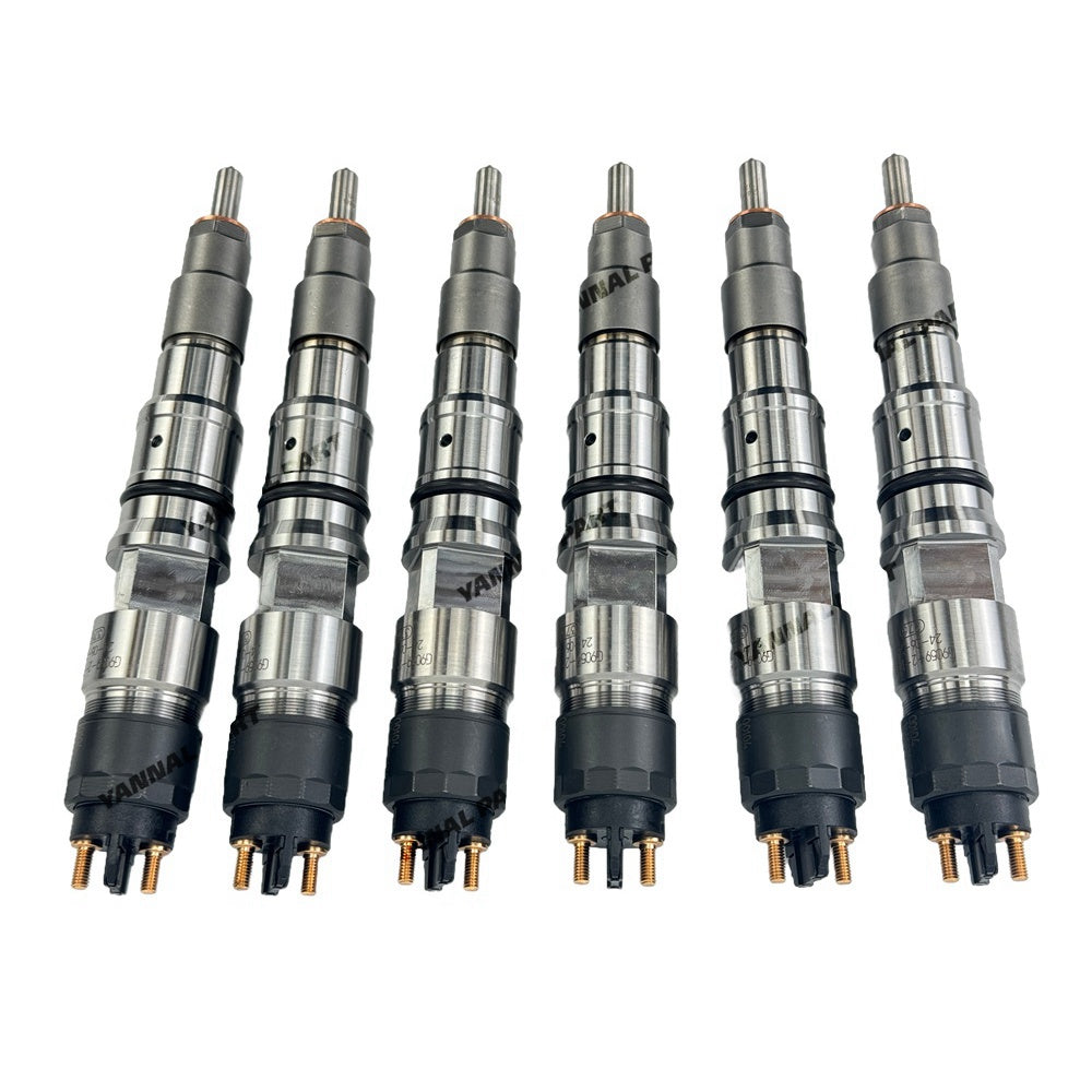 6 PCS Fuel Injector 400903-00104 0445120376 Fit For Doosan DL06 Engine