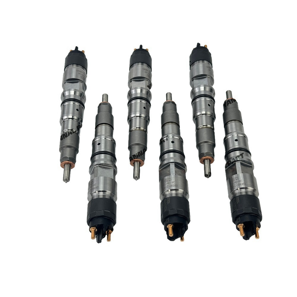 6 PCS Fuel Injector 400903-00104 0445120376 Fit For Doosan DL06 Engine