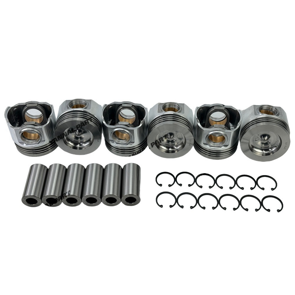 6 PCS Piston Kit 238-2716 107-7545 Fit For Caterpillar 3116 Engine