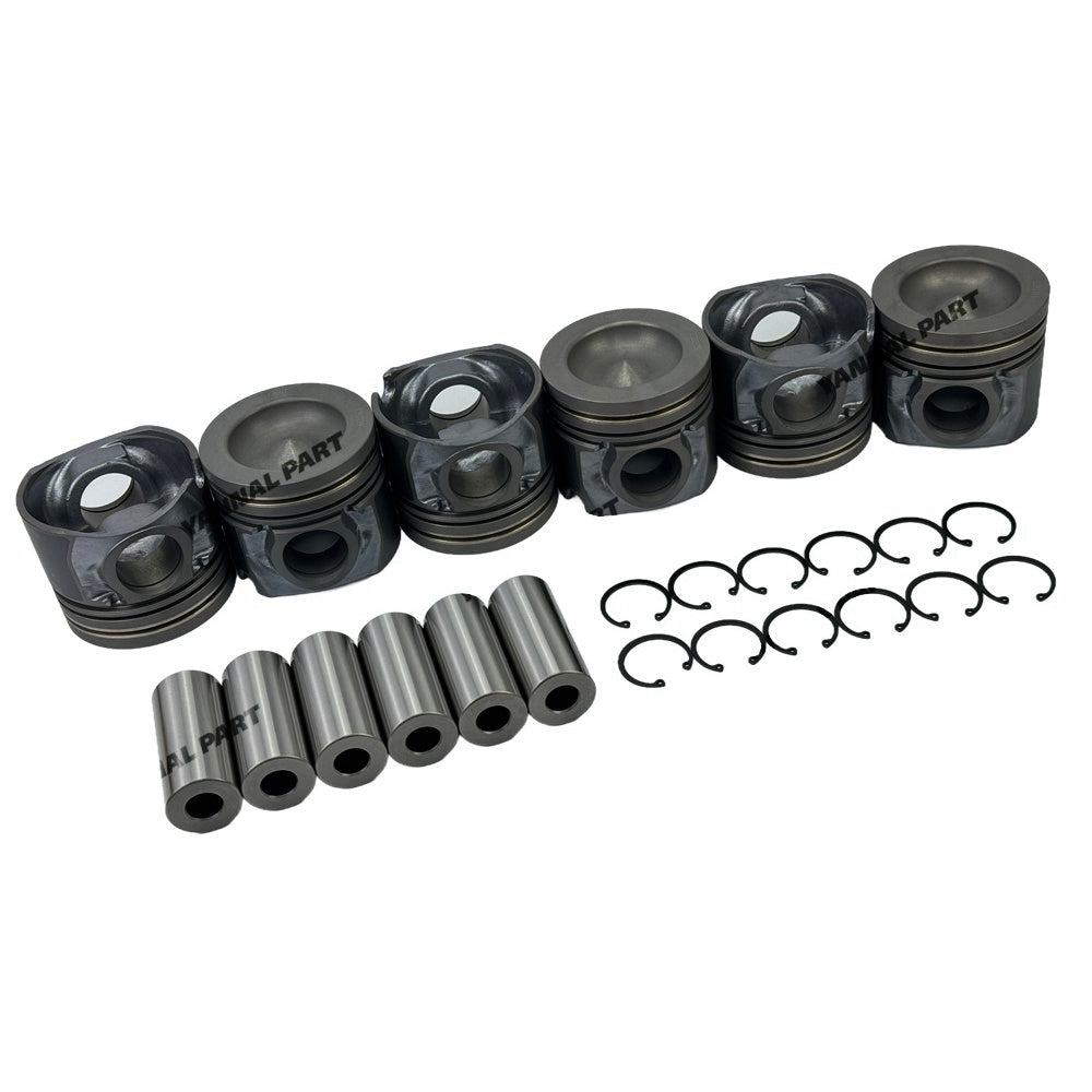 6 PCS Piston Kit 238-2729 Fit For Caterpillar 3126 Engine