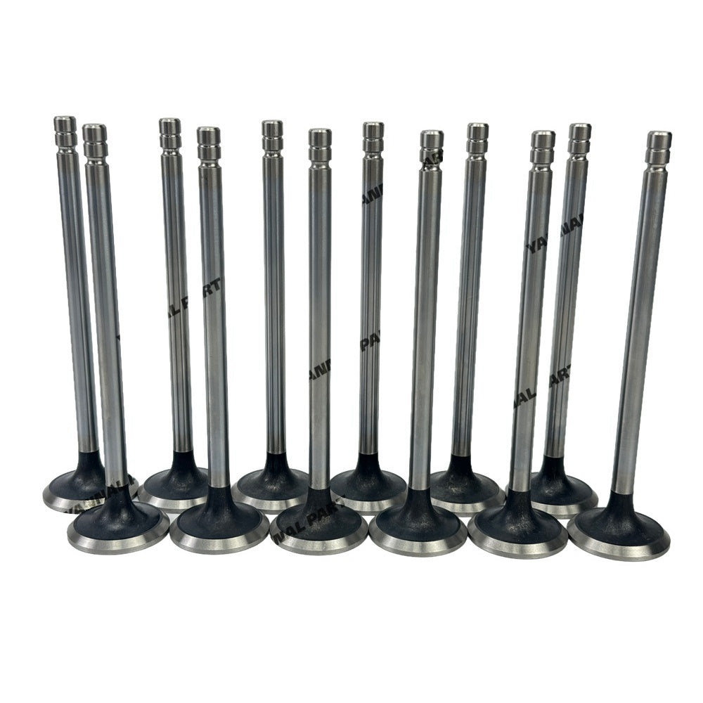 12 PCS Exhaust Valve 255-8676 490-1728 Fit For Caterpillar C9 Engine