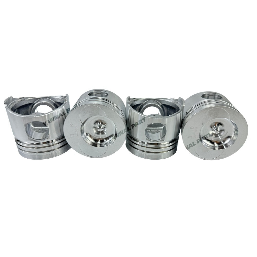 4 PCS Piston Kit Fit For Yunnei YN38GBZ Engine