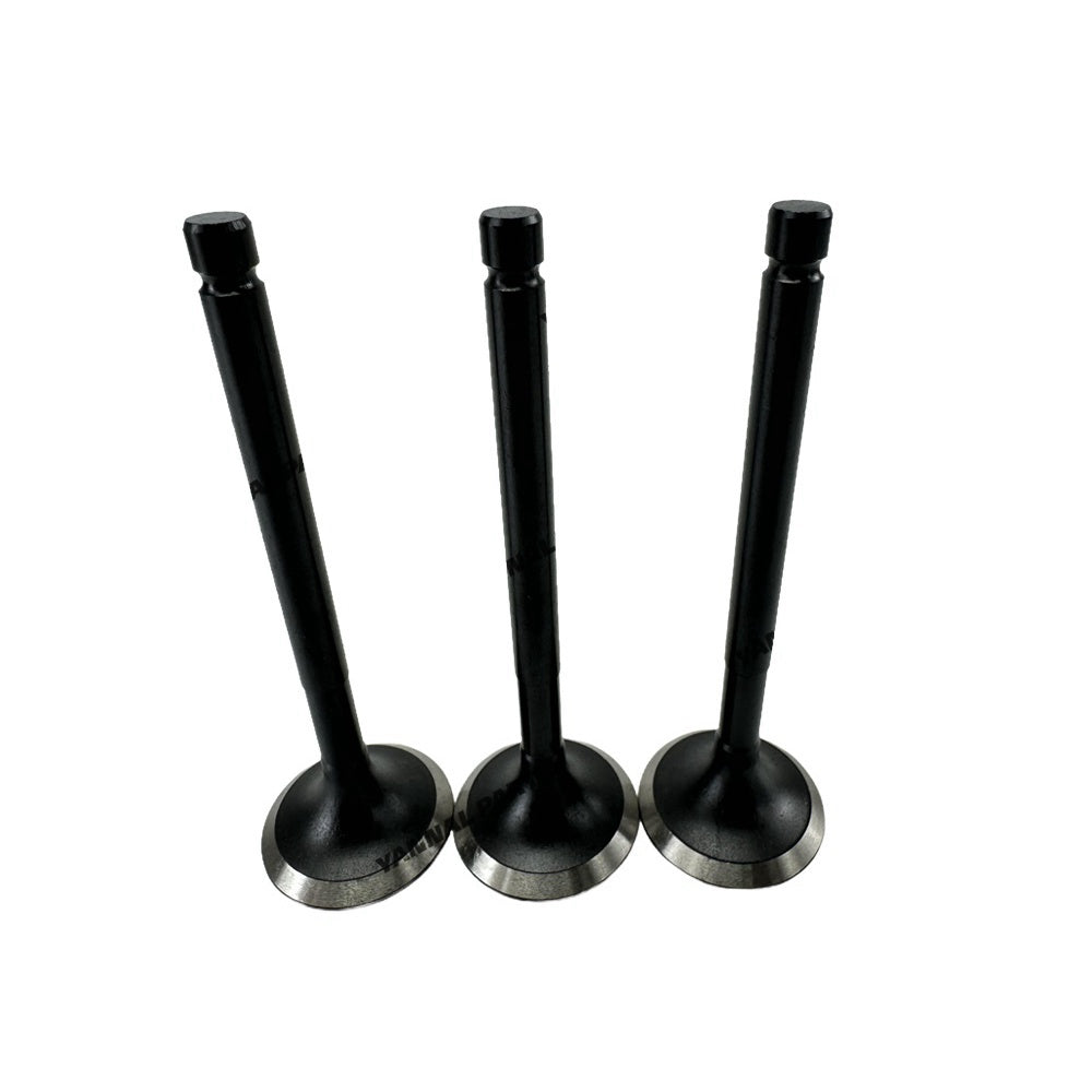 3 PCS Exhaust Valve Fit For ISEKI E3CD Engine