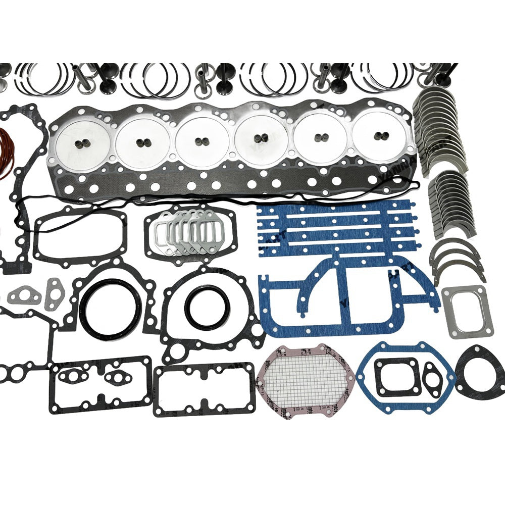 Rebuild Overhaul Repair Kit With Valves Engine Bearings Cylinder Liner Piston Rings Full Gasket Kit Fit For Mitsubishi 6D14 Engine