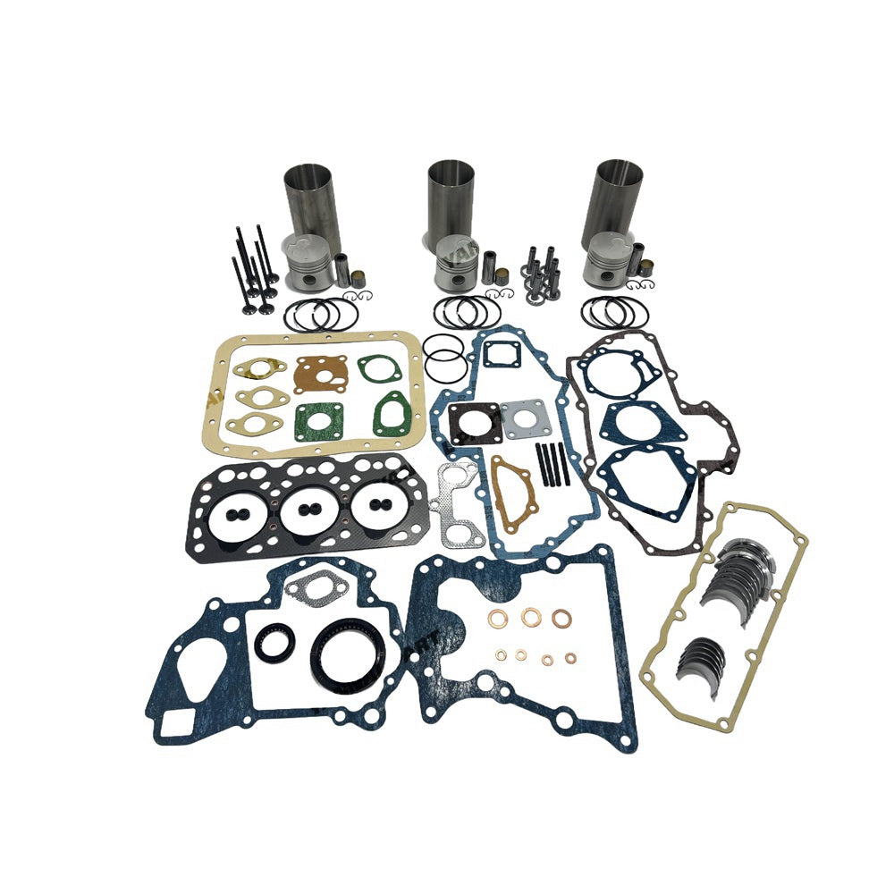 Rebuild Overhaul Repair Kit With Valves Engine Bearings Cylinder Liner Piston Rings Full Gasket Kit Fit For Mitsubishi K3H Engine