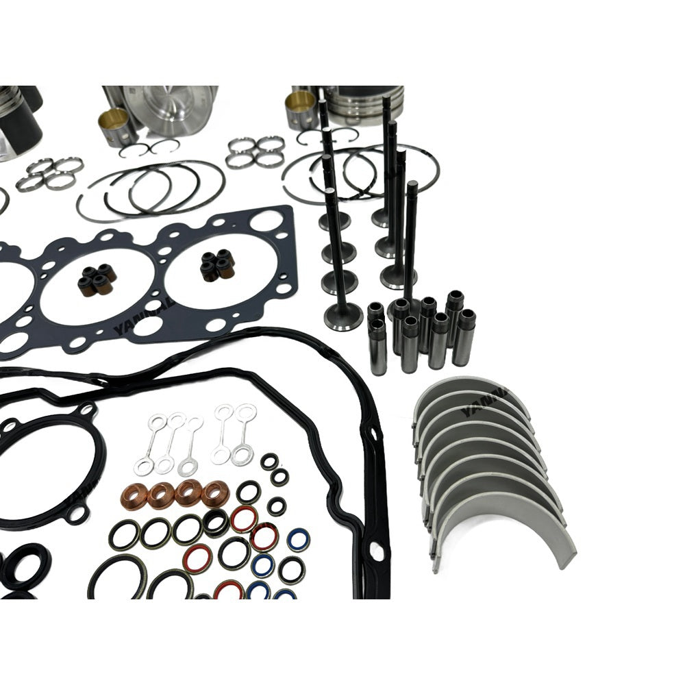 Rebuild Overhaul Repair Kit With Valves Engine Bearings Cylinder Liner Piston Rings Full Gasket Kit 8-98215307-0 Fit For Isuzu 4HK1 Engine