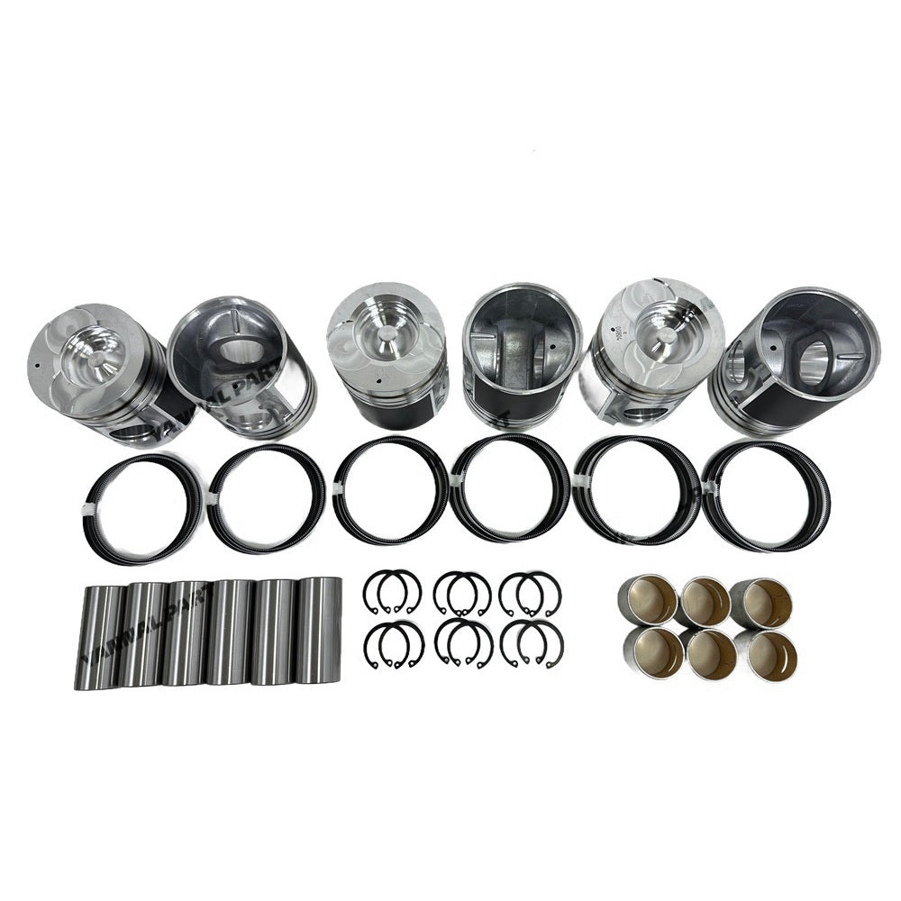 Cylinder Pistons Kit With Rings Set Fit for Doosan Develon DE08 Engine Parts