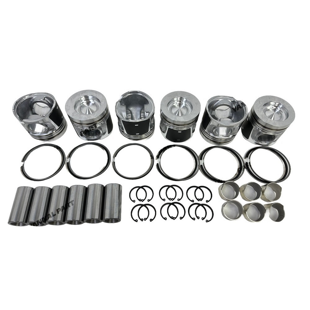 Engine Pistons With Piston Rings Set Fit for Volvo D6E Engine Parts