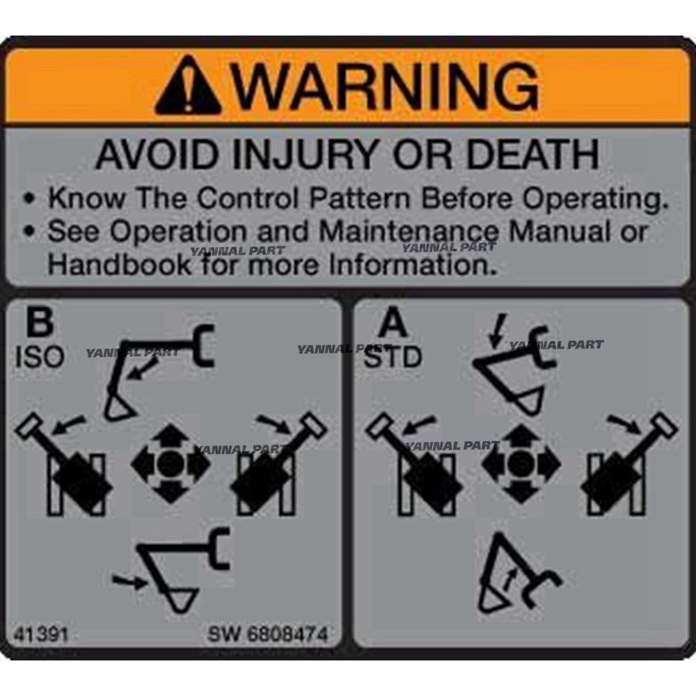 Part No. 6808474 Left Control Decal Fit For Bobcat