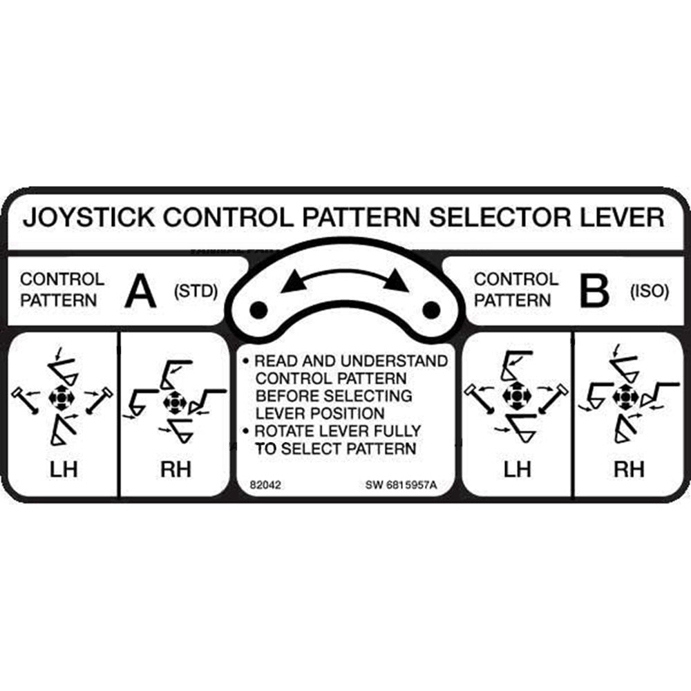 Part No. 6815957 Control Pattern Decal Fit For Bobcat