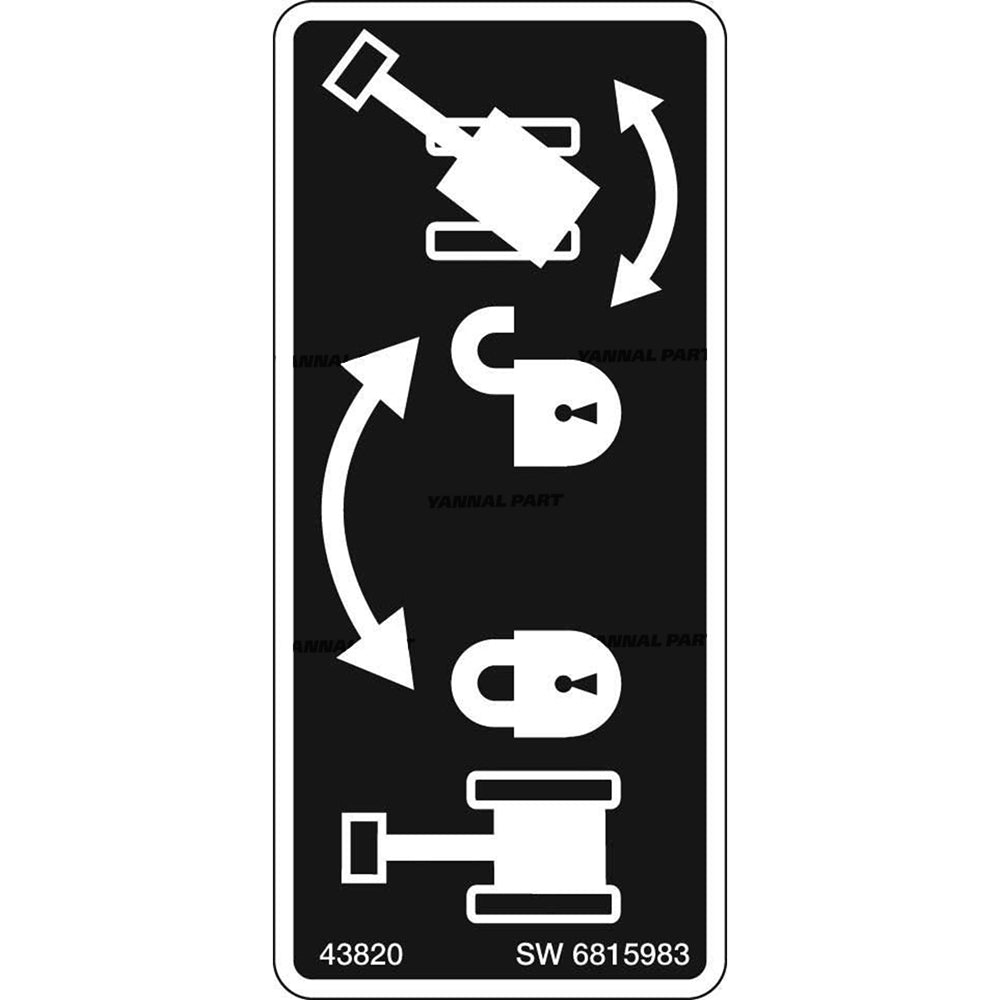 Part No. 6815983 Slew Lock Decal Fit For Bobcat