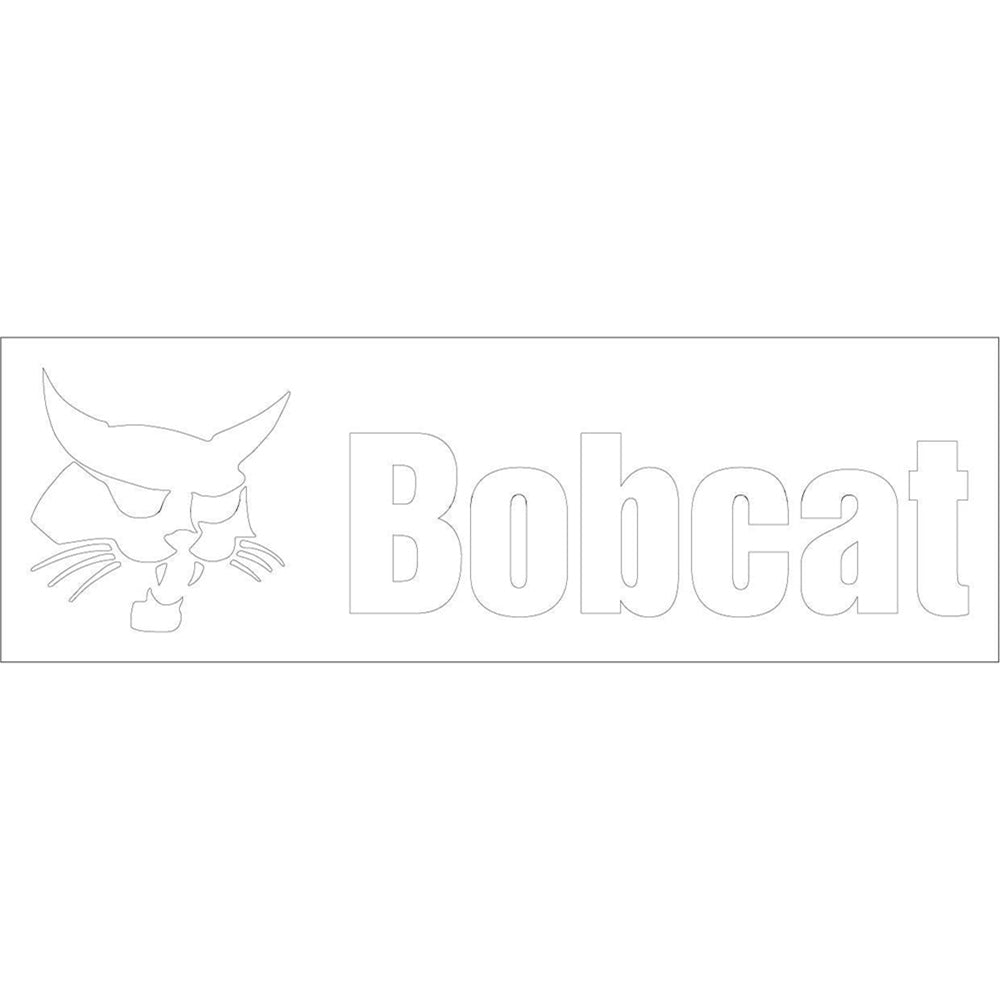 Part No. 7109473 White Bobcat Logo Decal Fit For Bobcat