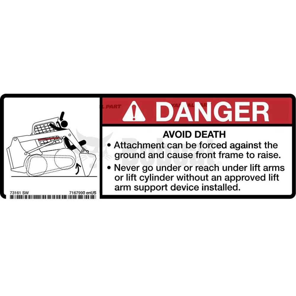 Part No. 7167990 Danger Decal Fit For Bobcat