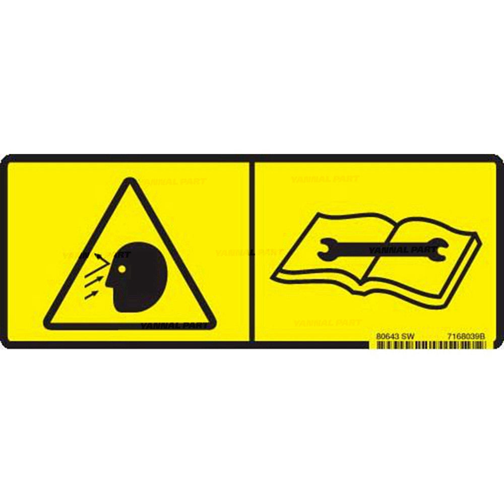 Part No. 7168039 Warning Decal Fit For Bobcat