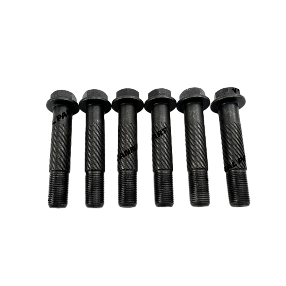 6 PCS Connecting Rod Bolt Fit For Yanmar 3TNM72 Engine